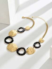 1pc European & American Style Exaggerated Minimalist Geometric Necklace - Multicolor - View 3