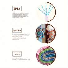 Duan Rang 彩色中粗纱绳，彩虹闪粉纱，手工编织DIY星空地毯的纱线材料。可用于制作毛衣、围巾、帽子、手套、花朵、手工艺品等。100% 腈纶纱线。1 袋 = 2 件 = 100 克