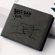 Fist-Shaped Personalized Wallet With Engraved Family Names | Customized Fist Style Names For Dad/Mom/Kids | Creative Gift For Father's Day, Mother's Day For Men Wallet Mini Wallet Purse Wallet Men Wallet Leather Small Wallet - Multicolor - View 12