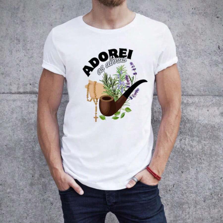 Old Black T-Shirt - I Loved The Souls - Umbanda Candomblé - Unisex - 白色 - 查看 1