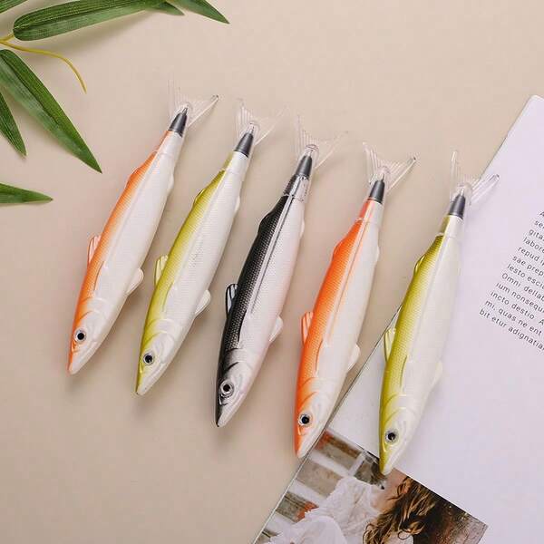1/2/3pcs Black Ballpoint Pen - Unisex Writing Tool For Boys & Girls, Fun 'Slouchy Fish' Novelty Pen, Creative School Stationery