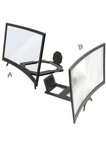 Screen1pcs Magnifier For Cell Phone, 12" Curved Phone Magnifying Screen Upgraded HD 3D Phone Screen Amplifier Phone Stand With Screen Enlarger Compatible With All Smartphones For Movies Videos