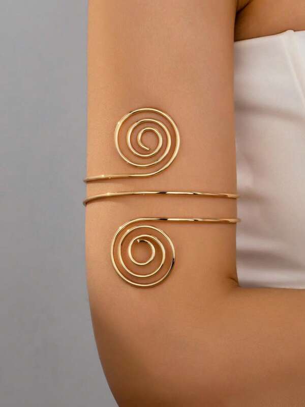 Stylish Minimalist Twisted Metal Look Mosquito Coil Bangle