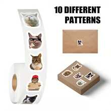 500pcs Cartoon Meme Cat Stickers For School Reward Stickers Classroom Decoration Scrapbooking Stickers - Multicolor - View 6