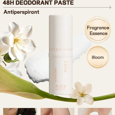 WATERCOME Barra de desodorante de 7.5g, con tecnología de cristal de microsal, de secado rápido y no pegajoso, purifica el olor de las axilas, mantiene la frescura, contiene 80% de ingredientes para el cuidado facial, apto para hombres y mujeres.