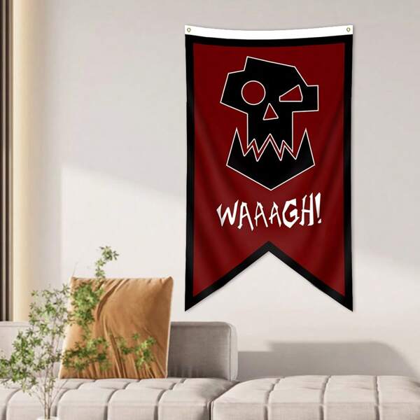 1pc "LOTR Rohan Banderole" Polyester Flag, 75*125cm, Double Stitched With 2 Grommet Holes, Suitable For Home, Outdoor, Garden, Room Decoration All Seasons, Christmas Gift