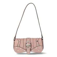 QWQ Simpson Women's Courtney Faux Leather Flap Shoulder Handbag, Thistle - thistle - View 1