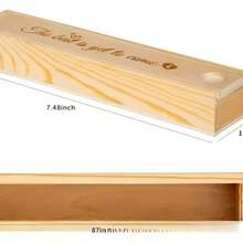 1/2/5 件怀孕公告创意展示盒（不含妊娠试验）、木制记忆盒珠宝收纳盒、怀孕公告礼物、迎婴派对装饰（不含妊娠试验套件）（含拉菲草） - 1 - 查看 6