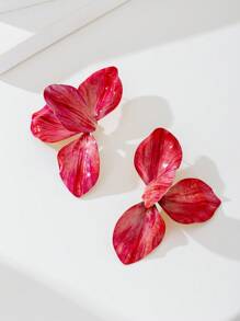 1 paire de boucles d'oreilles en or avec tulipe émaillée peinte à la main avec effet de goutte d'huile. Cadeau surprise pour un port quotidien, les fêtes, l'anniversaire, la fête des mères, la petite amie ou la fille.