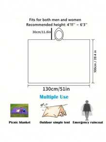 1pc Reusable Raincoats For Adults,Thickened Waterproof Rain Coat, Women Men Hooded Raincoat,Waterproof, Windproof, Quick-Dry, And Breathable,EVA Ponchos Drawstring Hooded Raincoats For Men And Women Hooded Outdoor Motorcycles, Bicycles, Hiking, Fishing, And Mountaineering Summer Cooling,Beach,Travel