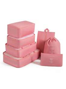 8-1PC Travel Clothes Organizer Set, Large Capacity Multi-Functional Packing Cubes With Zipper Closure, Handheld Travel Bag, Storage Bag, Mesh Bag, Cosmetic Bag, Shoe Bag, Bottle Sleeve, Drawstring Bag, Regular Bag, Luggage Bag, Underwear Organizer, Hospital Bag, Waterproof Toiletry Kit For Shirts, Underwear, Clothes, Cosmetics, Toiletries, Toothbrush And Toothpaste