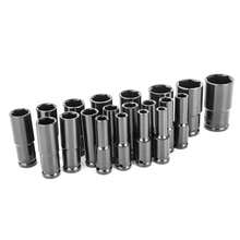 20PCS Deep Impact Socket Set 1/2 Inch Drive Metric 8 - 32mm Lifetime Warranty UK - Black - View 6