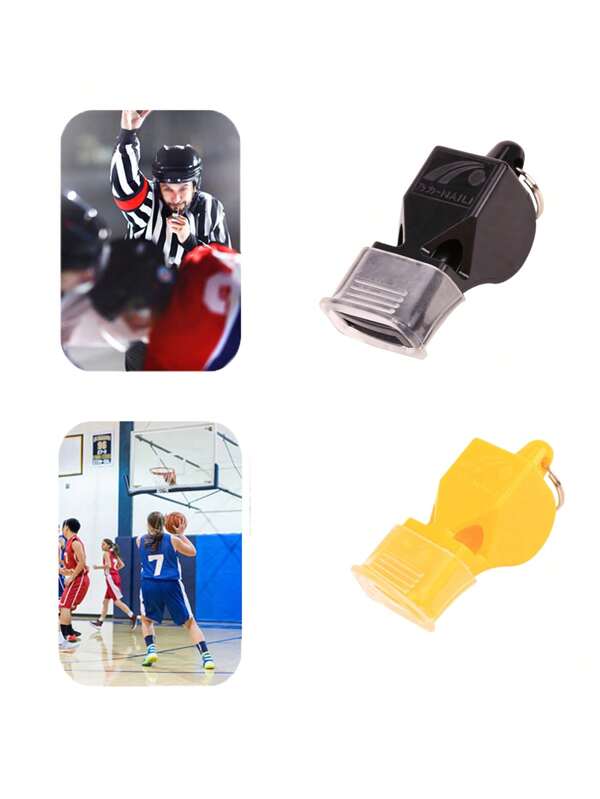 1pc ABS Coreless Referee Whistle High Decibel Outdoor Training Whistle Portable Teeth Protection Whistle With Lanyard For Basketball Volleyball Soccer Football Match School Sports Games Rescue