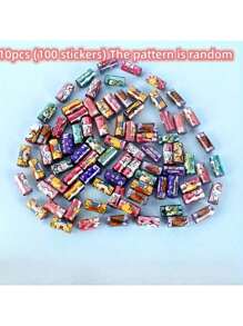10/20 Rolls Interesting Bracelet Accessories DIY Sticker Beads, With Holes Can Be Used As Jewelry Accessories, Rich Patterns Decorative Stickers, Random Mixed Colors - Multicolor - View 12