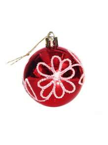 26pcs/Set New Christmas House Shaped Assorted Plastic Ball Candy Ornaments Decoration Set