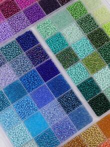 24格3毫米彩色玻璃珠，适用于手工珠宝制作、手链和项链DIY配件[5200颗]