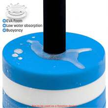 1pc 22.4in(57cm) Aqua Fitness Swim Bar, 2025 New Foam Barbell, Pool Learning Float Props, Sea Sports Foam Bar, Float With Padded Grip, Blue EVA Material, Dumbbell Weight Workout Resistance Training, Aerobics Exercise Equipment, Aqua Circular Buoyancy Balls, Swimming Lesson Specialty Supplies, Long Dumbbells For Beach Hot Springs Indoor Pools Hydrotherapy Exercise Learning - Blue and White - View 5