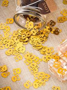 400pcs Paper Confetti, Anniversary Paper Confetti Decorations For The 50th Anniversary Decor Birthday Table Decoration Paper Confetti