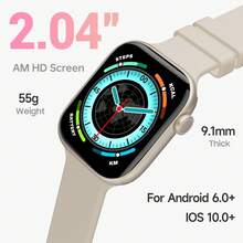 W&O 2026 Popular 2.01-Inch Touchscreen Smartwatch For 2024, Suitable For Both Men And Women, Featuring High-Definition Call Quality, Step And Calorie Tracking, Music And Message Reminders, Over 100 Fitness And Sports Functions, Wireless Connectivity Compatible With Android And Phone. - màu đen - Xem 7