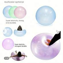 1pc Inflatable Bubble Ball - Transparent TPR Water-Filled Pat Ball For Outdoor Fun, Beach Play & Parties - Durable & Easy To Inflate - Perfect For Family Activities & Party Games