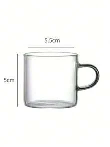 12/6/4/2pcs Set Transparent Glass Tea Cups With Handles, Heat-Resistant, Multipurpose Small Elegant Coffee Cups, Suitable For Coffee, Wine, Beer, Cocktail, Juice, Office, Restaurant, Gifts, 100ML Small Tea Cups (Excluding Cup Holder) - White - View 7