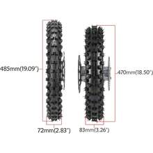 14" 12" Wheels Front 60/100-14 & Rear 80/100-12 Tire With Rim + Brake Disc & Sprocket 12mm Bearing For Dirt Pit Bike Motocross Off Road 70cc 90cc 110cc 125cc SSR Taotao - 1 - View 4