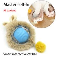 Interactive Smart Cat Ball Toy With Rotating Ball On String, Automatic Spinning Ball, Suitable For Indoor Cat Training And Play, USB Rechargeable, Bite-Resistant, Durable, Suitable For All Cat Breeds - Multicolor - View 3