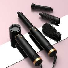 UKLISS Lược sấy tóc 5 trong 1, máy uốn tóc nóng nâng cấp có thể tháo rời, dùng để sấy, uốn và duỗi tóc - Phích cắm loại F của EU (220-240V) - Xem 2