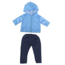 1 Set 18 Inch Doll Clothes, Jacket + Pants, Raincoat, Sunscreen Outfit, Fashionable Doll Dress With Star/Heart Pattern, 4 Color Options, Spring/Summer Doll Jacket, Suitable As Birthday Gift Or Holiday Toy Gift, Role Play