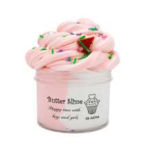 70ML Dual-Color Slime Kit Toy - Butter Slime With Cute Charms, Super Soft And Non-Sticky, Perfect For Party Favors Birthday Gift