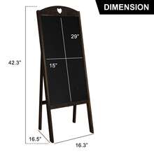 Chalkboard, A-Frame Sidewalk Chalkboard Sign,  Sandwich Chalkboards,Rustic Menu Display For Restaurant, Vintaged Style, Display Stand - màu nâu - Xem 6