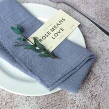 12pcs/Pack 42*42cm/16.5*16.5in Soft Fringe Linen Napkins, Multi-Color Square Handmade Serviettes For Wedding, Holiday Decor, Hotel, Wiping Cups, Christmas Dinner, Daily Use, Table Decoration, Tea Towels, Handkerchief