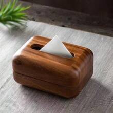 Scatola portafazzoletti in legno massello magnetica, scatola per la carta da tavolo per il salotto in noce, scatola di immagazzinaggio da tavolo, accessorio per la casa, scatola portafazzoletti per il bagno e la cucina