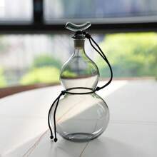 1 pezzo Brocca per vino in vetro vintage a forma di zucca, tazza per vino in pregiato vetro borosilicato con intagli, set da alcolici di stile cinese