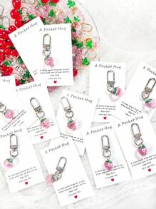 1/5/10 Peças Delicado e Fofo Chaveiro Pendente de Flor, Morango, Cereja, Maçã, Coração, Charme e Acessório da Moda para Bolsa, Presente Ideal para Festa, Natal, Aniversário, Ação de Graças para Mulheres, Decoração DIY de Carteira e Bolsa no Estilo Y2K, Ótimo para Família, Amigos, Professores, Colegas de Classe e Parceiros