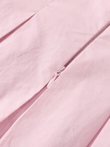 Balabala 2 Stück/Set Mädchen Einfarbiges Oberteil mit Schleife und Mini Rock, süß & modisch für den Sommer - Rosa - Übersicht 7