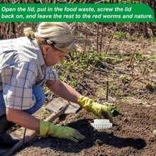 1 pezzo Compostiera in PVC salvaspazio per il compostaggio dei vermi, adatta per piccoli vasi e giardini, in materiale plastico rotondo a prova di odori, ideale per la cura del prato, tubo per il compostaggio del tè di vermi, laghetto per gamberi, aiuola di fiori, drenaggio del fondo dello stagno dei pesci, rotondo a prova di odori, ideale per la cura del prato - Tubo per il compostaggio del tè di vermi, filtro per laghetto, drenaggio del fondo dell'acquario, con coperchio a vite, tubo per il compostaggio dei vermi per l'orto - Salvaspazio, bianco - Perfetto per il giardino e la cura del prato