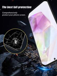 4pcs Tempered Glass Screen Protector, Easy Installation, Sensitive Touch, Bubble-Free. Clearer After Installation, Shatter-Proof, Scratch-Resistant, Waterproof, Suitable For Samsung Galaxy S20 FE/S24 FE/A54/A15/A05s/A06/A35/A54/A55/S23 FE/A16/A26/A36/A56/S21/S22/S23/S24 Ultra/Galaxy S24/A07/A17/S25 Ultra/S25 Edge/S26 Ultra/S26/S26 Plus Series. - Clear - View 3