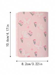 Cartoon Butterfly Short Wallet, Foldable Fresh Trifold Wallet, Niche Multi-Function Coin Purse, ID Card Holder - Multicolor - View 5