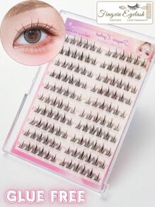 120PCS C Curl Sunflower Lashes Natural Look False Eyelashes – No Glue Needed, Lightweight Daily Wear, Reusable, Easy 3-Second Application,Self-Adhesive No Glue False Eyelashes – Instant 3-Second Press-On Lashes, Reusable With Strong Hold, No Messy Glue Needed