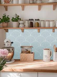 1 Set 10PCS-7.87X7.87in Midcentury Modern Warm/Fresh Sage Vintage Self Adhesive Vinyl Floor Tiles,Peel And Stick Floor Tile DIY Flooring For Kitchen Backsplash Decor Refresh Your Home