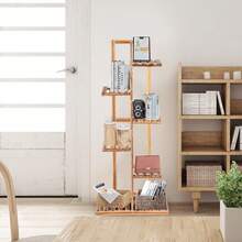 GOFLAME 6-Tier Flower Stand Wood Plant Flower Rack Freestanding Display Shelf - Khaki - View 7