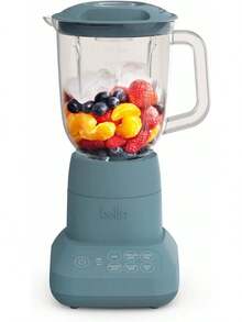 Bella 10 Speed Countertop Blender, Juicer & Smoothie Maker, Fits-Anywhere™ Kitchenware, Slim Flip & Store Design, Dishwasher Safe 48oz Capacity Pitcher & Lid, Stainless Steel Blade, 450 Watt, Surf - Hoa - Xem 10