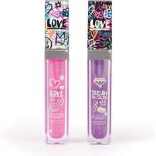 3C4G It's Lit! Light Up Lip Gloss Duo Brillo De Labios Con Purpurina Para Niños Con Tapa Superior Y Varita Paquete De 2 Brillos De Labios Para Niños Brillo De Labios Con Sabor A Fresa Para Niñas - Rosa,lavanda - View 3