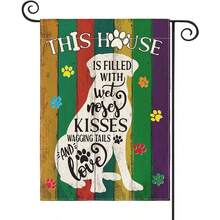 Dog Lovers Garden Flag 30.48 X 45.72 Cm Double Sided Flag Exterior Vertical Holiday Garden Decoration