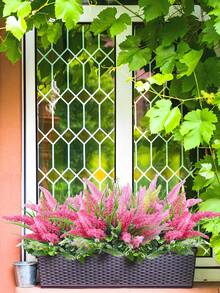 1PC/4PCS/8PCS 18.90Inch Artificial Lavender Artificial Plastic Plant Suitable For Home Wedding Kitchen Garden Courtyard Window Box Office Desk Center Decoration Indoor And Outdoor Decoration