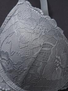 3 Stück mehrfarbige sexy Spitzen-BHs im Pfirsich-Mädchen-Stil, bequeme Unterbügel-Push-up-BHs für Frauen - Verschiedenfarbig - Übersicht 6