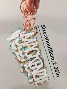 Llavero Personalizado con Nombre Flash - Etiqueta Brillante con Letras DIY Personalizadas, Perfecto para Mochilas BA y Bolsas de Pañales - Diseños Coloridos y Brillantes - Multicolor - Ver 5