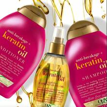 Shampoo Keratin Oil limpieza profunda y nutrición a base de queratina y aceites naturales, restaura cabellos maltratados, aporta suavidad, elasticidad y protección contra quiebre, recomendado para uso frecuente en cabellos débiles o tratados químicamente. - Rosa - Ver 2