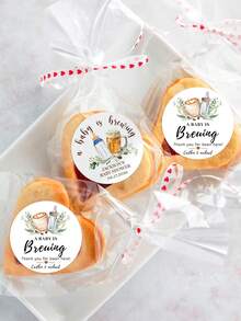 15/35/70 piezas Etiquetas personalizadas para el nacimiento del bebé, pegatinas autoadhesivas personalizadas para decoración de envases de botellas de agua, suministros de etiquetas para botellas de agua del bebé para fiestas de revelación de género, primeros cumpleaños, regreso a la escuela - Multicolor - Ver 4